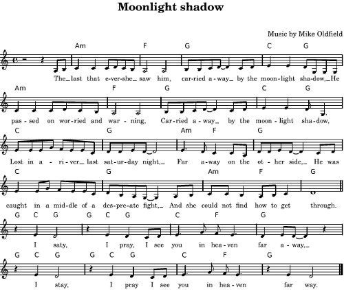 Moonlight Shadow en Wikifonía