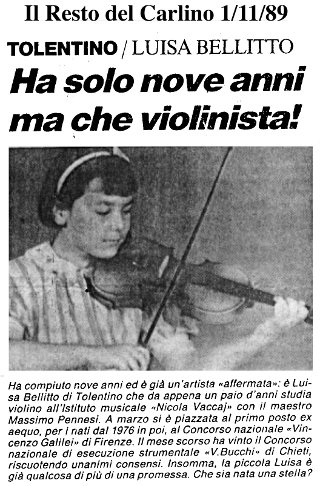 Luisa Bellitto: Il Resto del Carlino - 1 nov 1989