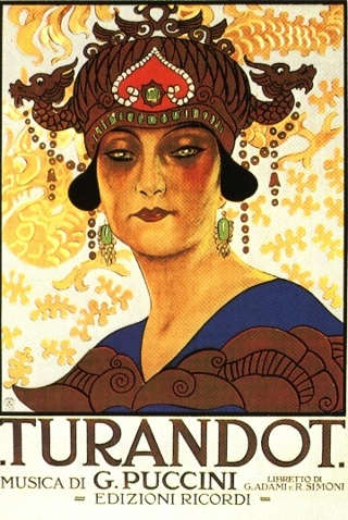 Poster del estreno de Turandot (PD)